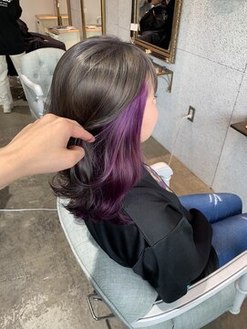 ナブラ(NABLA) インナーカラーパープル『倉敷美容室』『NABLA』