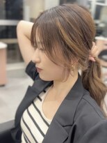ジエクトカナウ 大阪梅田店(The Ect canow) レイヤーロング20代30代小顔ヘア韓国ヘアグレージュカラー