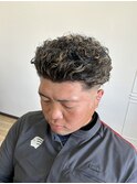 #極道パーマ#ハイライト#メンズパーマ
