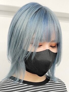 ウィコ 新宿(WICO) ペールブルー[新宿駅/イメチェン/レッドブラウン]