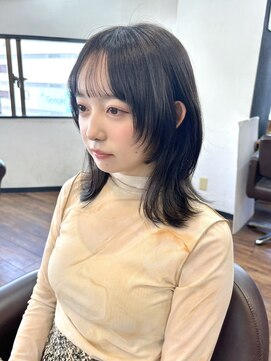 リコバイアフロート(riko by afloat) くびレイヤー/切りっぱなし/黒髪/韓国[stylist竹田]