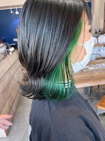 シン(shin)&nbsp;セミディ/カラー/グリーンカラー/ペールグリーン/インナーカラー