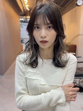 レブ 三条河原町(Reb,) インナーカラー×ミルクテーグレージュ