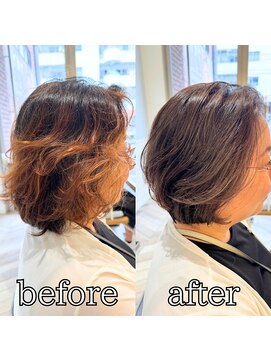 ヘアアンドメイク ニューヨーク ニューヨーク 長岡天神店(Hair&Make NYNY) 極細白髪ぼかしハイライト×グレージュ