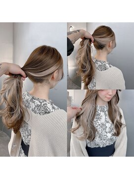 サイ アオヤマ(sai AOYAMA) インナーカラー/イヤリングカラー/韓国風ヘア/グレージュ