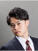 ビジネスツーブロック マッシュショート 束感ナチュラルパーマ