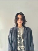 メンズボブとウェーブパーマ