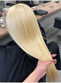10591ホワイトアッシュブロンドウルフレイヤーロングストレート