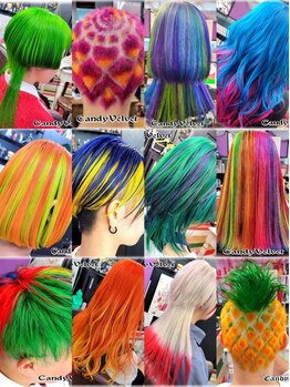 美容室キャンディー ベルベット(Candy Velvet)の写真/派手髪は”Candy Velvet”で決まり◎ダブルカラー/インナーカラー/ハイトーンなんでもお任せ下さい★