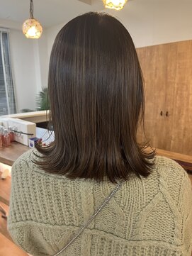 バイエイト 野並店(By Eight) パツっとボブ×ベージュ