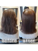 【箕面豊中池田】髪質改善縮毛矯正ビフォーアフター【箕面駅】