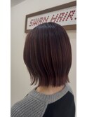 layer bob × pink brown