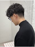 〇メンズフェード刈り上げセンターパートツイストスパイラル