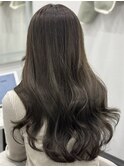 ロングヘアーアッシュベージュ髪質改善 赤坂見附