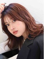 ミディアムヘアパープルブラウン