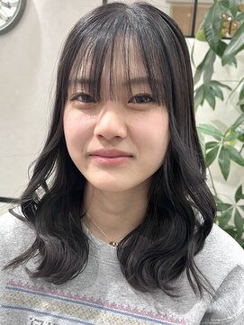 ベルヘアーデザイン 堺東(Belle hair Design) 韓国風くびれヘアアディクシーカラーグレージュオリーブ堺東