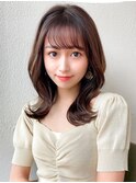 2wayバングでイメチェン顔まわりレイヤーのくびれヘアが人気