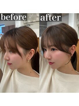 メラク(Merak) 韓国風顔まわりレイヤーカット【渋谷/表参道/Merak/髪質改善】