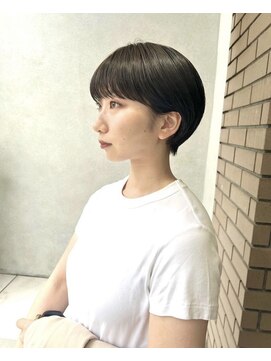 コール ネックス ザ サロン 表参道(COALL nex the salon) ダークアッシュ前髪あり大人ガーリークールショート