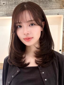 アイヴィ 表参道(IVY) チョコレートブラウン ワンカール レイヤーカット【肥田亜沙美】