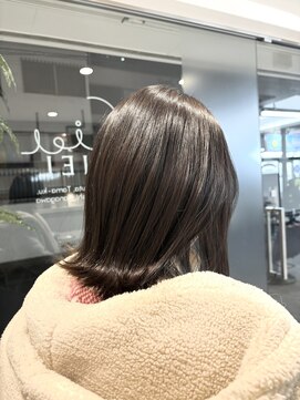 シエル バイ ケンジ 登戸 生田(CIEL by KENJE) ボブ/くびれボブ/オリーブベージュ