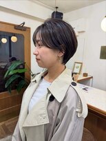 シエン 恵比寿(CIEN)&nbsp;似合わせカット大人ショート丸みボブくすみベージュカラー恵比寿