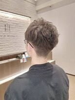 ミック ヘアアンドメイクアップ 高田店(miq Hair&Make up)&nbsp;スパイラルパーマ/メンズカット/イルミナカラー/グレージュ