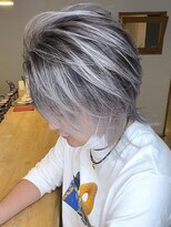 ブレイズヘアー(BLAZEhair)&nbsp;【王道デザイン】ホワイトバレイヤージュ×ブリーチ３回