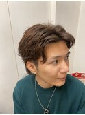毛流れアップバング