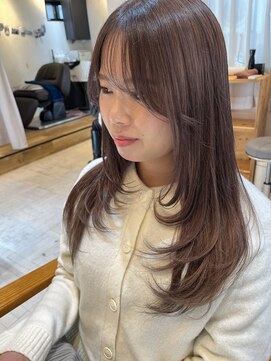 フリックヘアサロン 梅田茶屋町2号店(FLICK HAIR SALON) レイヤーカット×ミルクブラウン