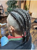 【特殊ヘアセット】　コーンロウ