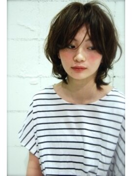 ホラン(HoLan) 【HoLan】くせ毛風ショートxダークグレージュカラー