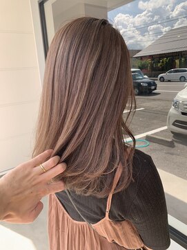 ナンバー(number+) 20代30代40代大人可愛いミルクティーベージュハイライト