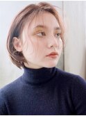 くせ毛をいかしたショート_ホワイトアッシュ_48332