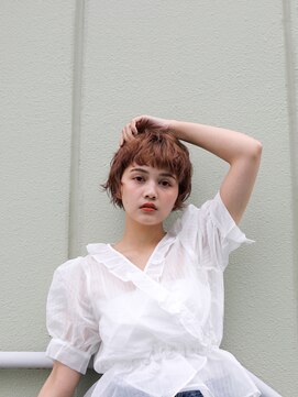 モーニン(Moanin') 【Moanin’】オレンジカラー×ベビーバングショート