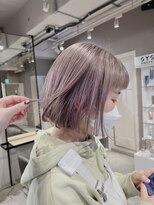 ベレーザシェルト(Beleza scelto)&nbsp;ミルクティーグレージュ×ボブ_ブリーチ2回