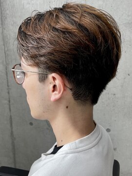 フイ 代々木(Hui) メンズ/アップバング/ツーブロックマッシュ/束感ショート/波巻き