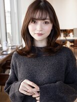 【白川】20代30代40代外ハネくびれヘアオリーブグリーン23.2.18