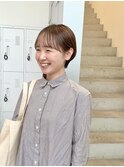 まるみショートにベージュで柔らかく~