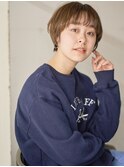 30代 40代 50代 耳かけショート 前髪あり マッシュショート