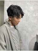 センターパートスパイラルパーマ