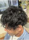 マッシュ波巻きパーマ