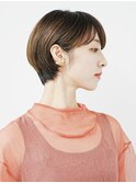 オリーブベージュ/ウェットヘア/ショートヘア/30代/40代/50代