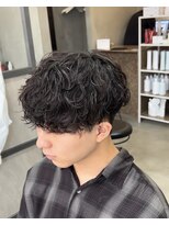 スイッチ(men's SWITCH)&nbsp;波巻きスパイラルパーママッシュ刈り上げツーブロックレイヤー