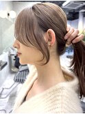 レイヤーカット ミディアムレイヤー 顔まわりカット 韓国ヘア