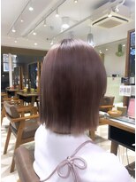 バブ バイネオリーブ(Bab by neolive)&nbsp;ワンレン/切りっぱなしボブ/小顔ボブ/ピンクベージュ