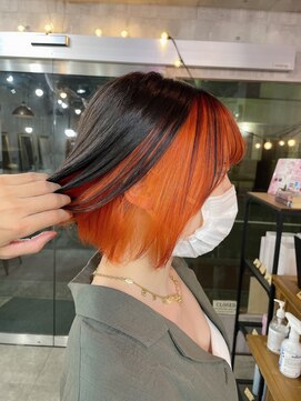 ミラク 町田(MIRAC) 【MIRAC町田店】インナーカラーオレンジ