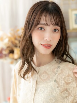 カバーヘア ブリス 上尾西口店(COVER HAIR bliss) 大人可愛いフェザーバング小顔ゆるふわミディc6上尾20代30代40代