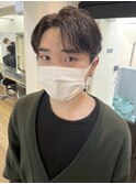 黒髪/センターパート/韓国/パーマ