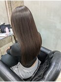 艶々ロングヘア×縮毛矯正